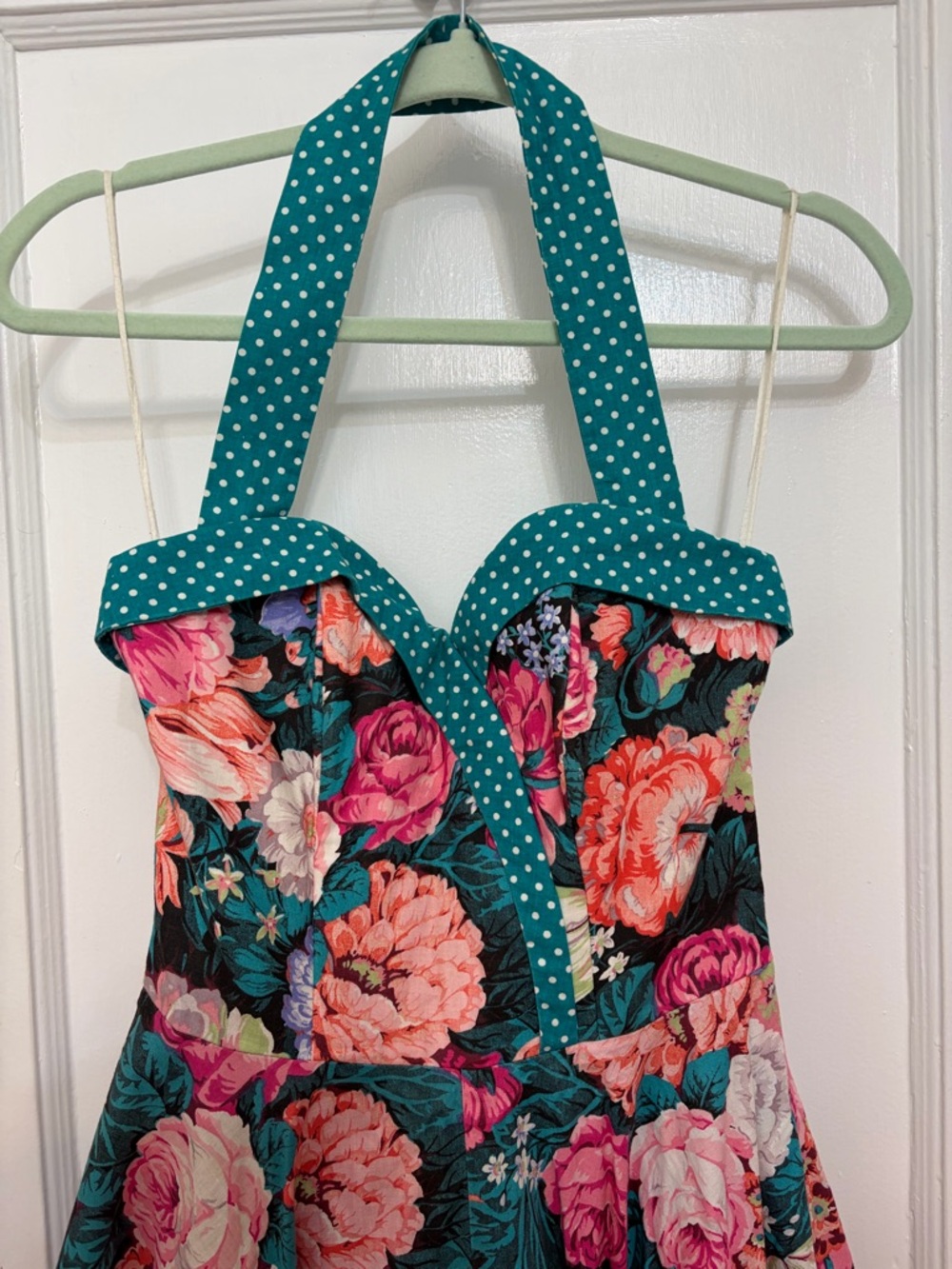 Vintage First Focus Floral Halter Dress - Picture 2 of 7